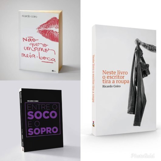 3 livros com dedicatória